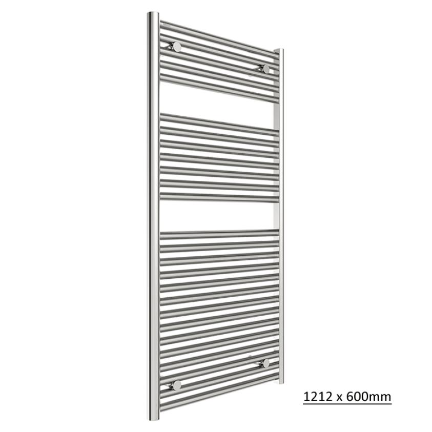 Tissino Ladder Rails Tissino Hugo2 Designer Towel Radiator in Chrome 1212 x 600 / Central Heating