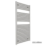 Tissino Ladder Rails Tissino Hugo2 Designer Towel Radiator in Chrome 1212 x 600 / Central Heating