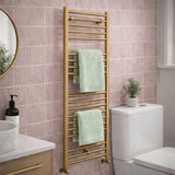 Aquarius Bathrooms Ladder Rail Aquarius Zanelli Towel Radiator in Brushed Bronze 1200 x 500mm