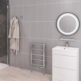 Eastbrook Ladder Rail Eastbrook Tuscan Round Heated Towel Rail in Chrome 650 x 450 / Central Heating