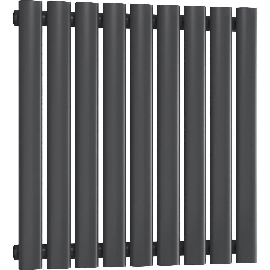Aquarius Bathrooms Column Radiator Aquarius Athens Single Horizontal Column Radiator in Anthracite 600 x 540mm / Anthracite