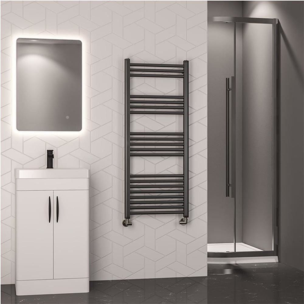 Eastbrook Wendover Straight Heated Towel Rail in Brushed Gunmetal