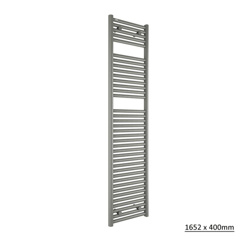 Tissino Ladder Rails Tissino Hugo2 Designer Towel Radiator in Lusso Grey 1652 x 400 / Central Heating