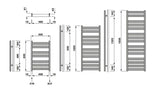 Redroom Designer Towel Radiators Redroom Azor Straight Vertical Designer Towel Rail in Chrome