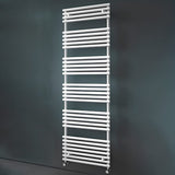 Redroom Designer Towel Radiators Redroom TT Lux Straight Vertical Heated Towel Rail in Quartz White