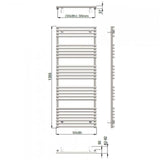 Redroom Designer Towel Radiators Redroom TT Lux Straight Vertical Heated Towel Rail in Gold Look